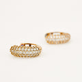 vintage 10.7 mm Diamond Huggie Earrings