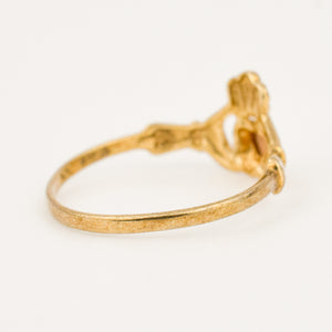 vintage gold two-toned cladagh ring 