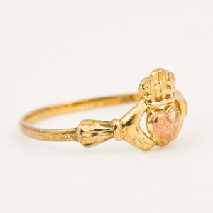 vintage gold two-toned cladagh ring 