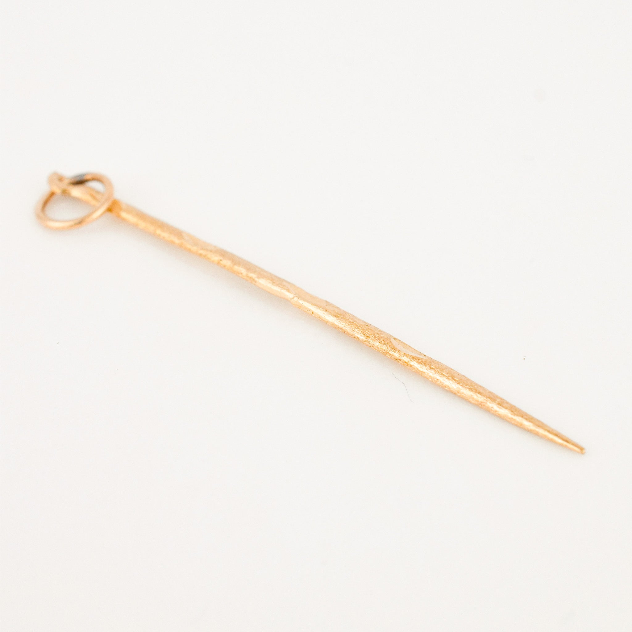 vintage gold toothpick pendant 