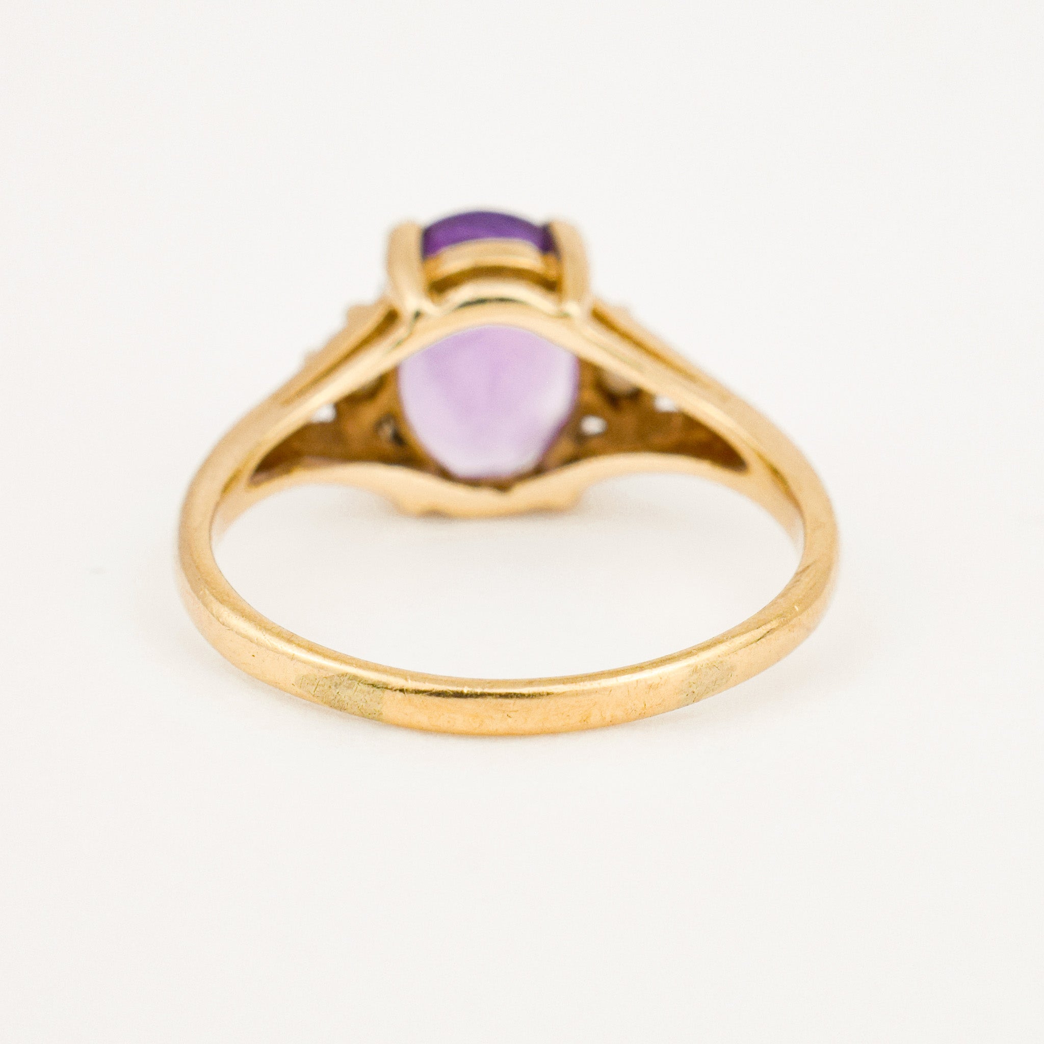 vintage Amethyst and Seed Pearl Ring