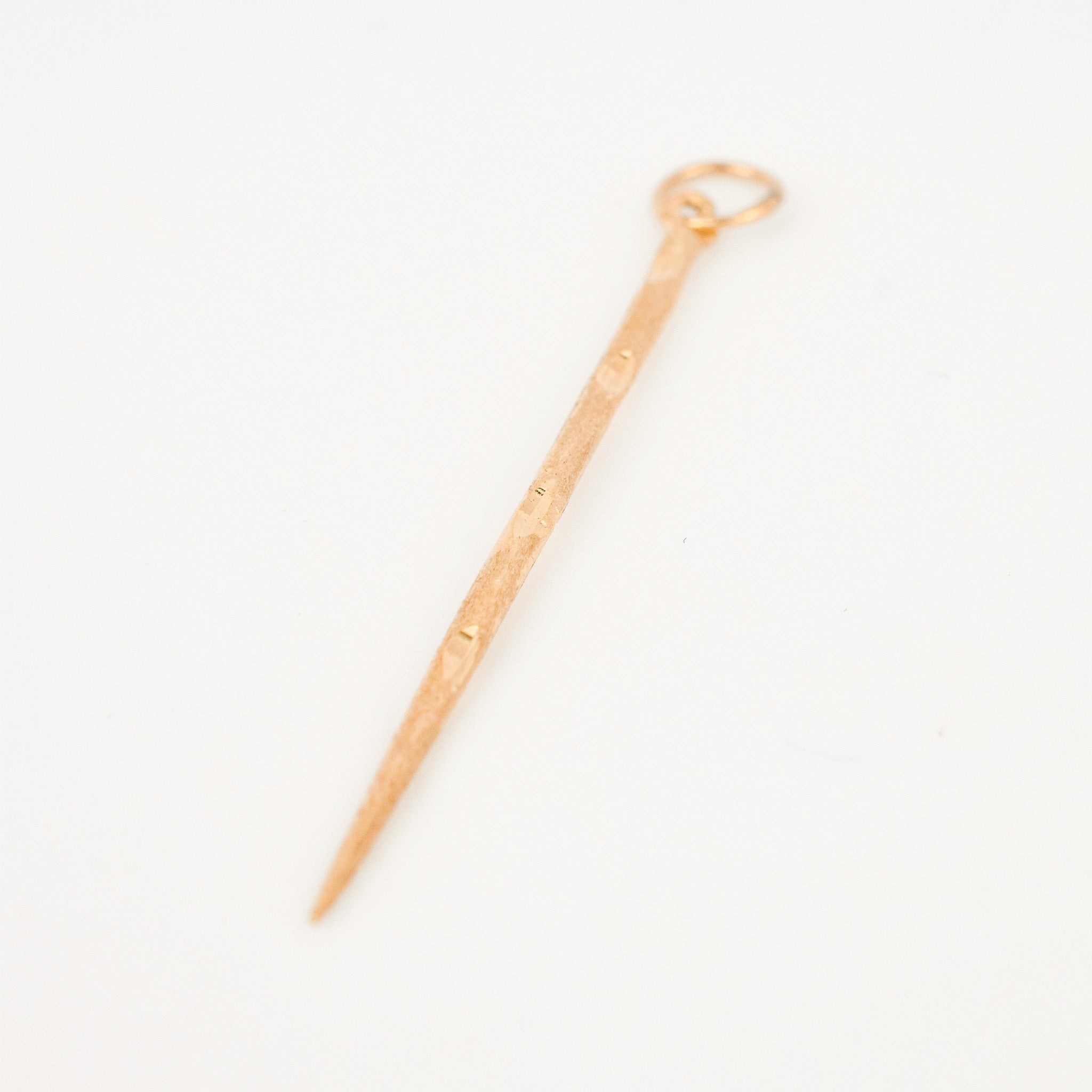 vintage gold toothpick pendant 