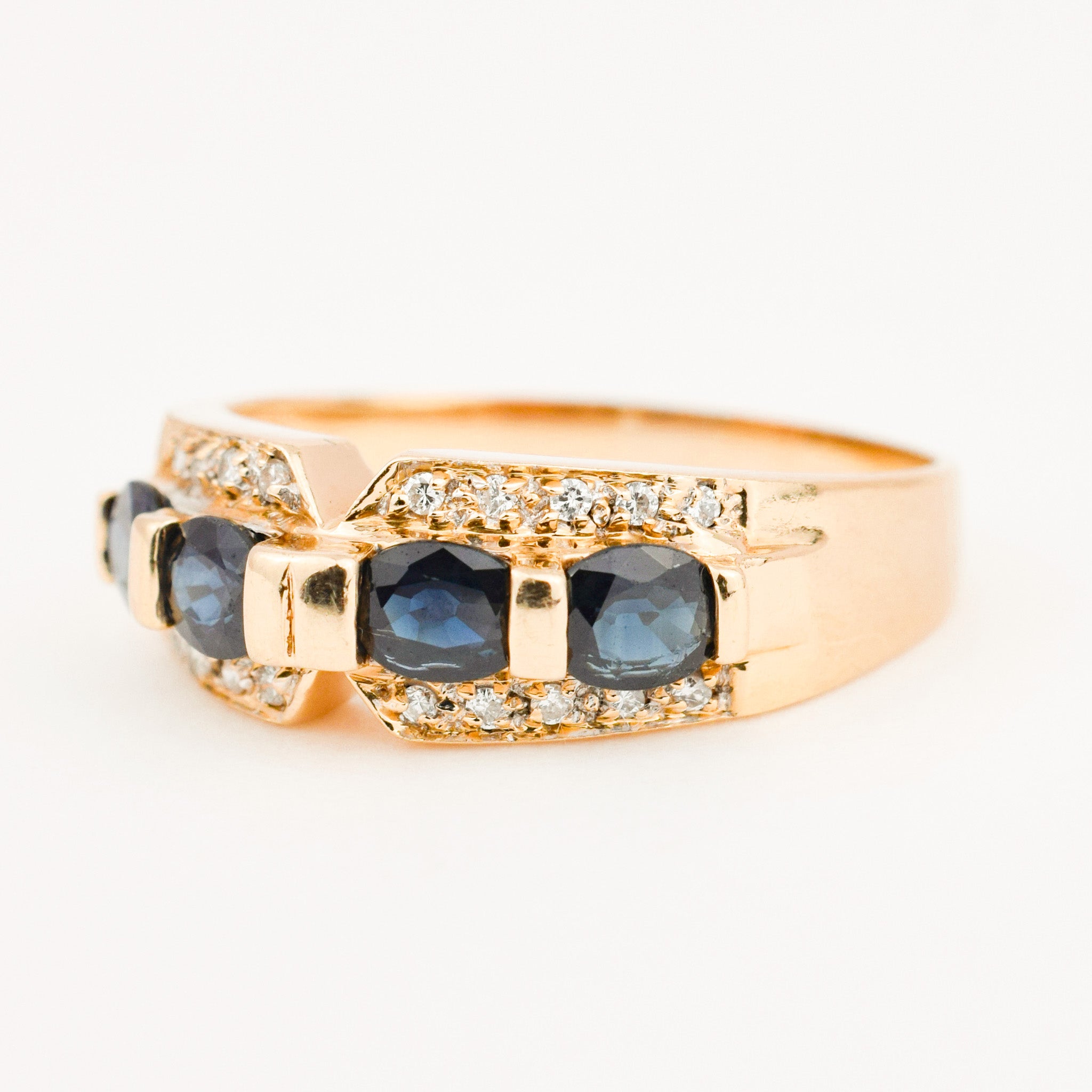 vintage Exquisite Sapphire and Diamond Ring