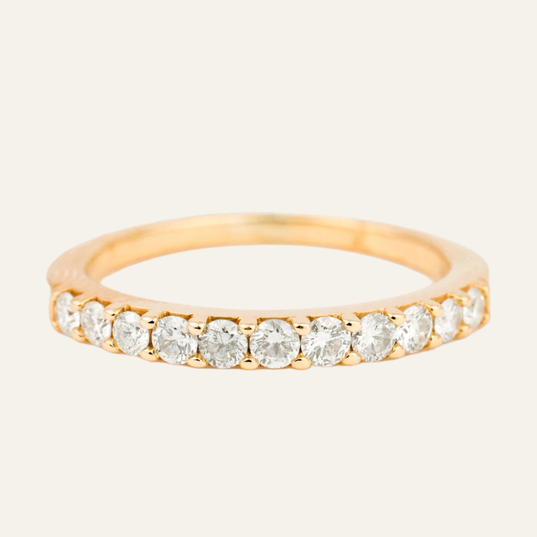 vintage 0.5 ct Half Eternity Diamond Band, wedding band