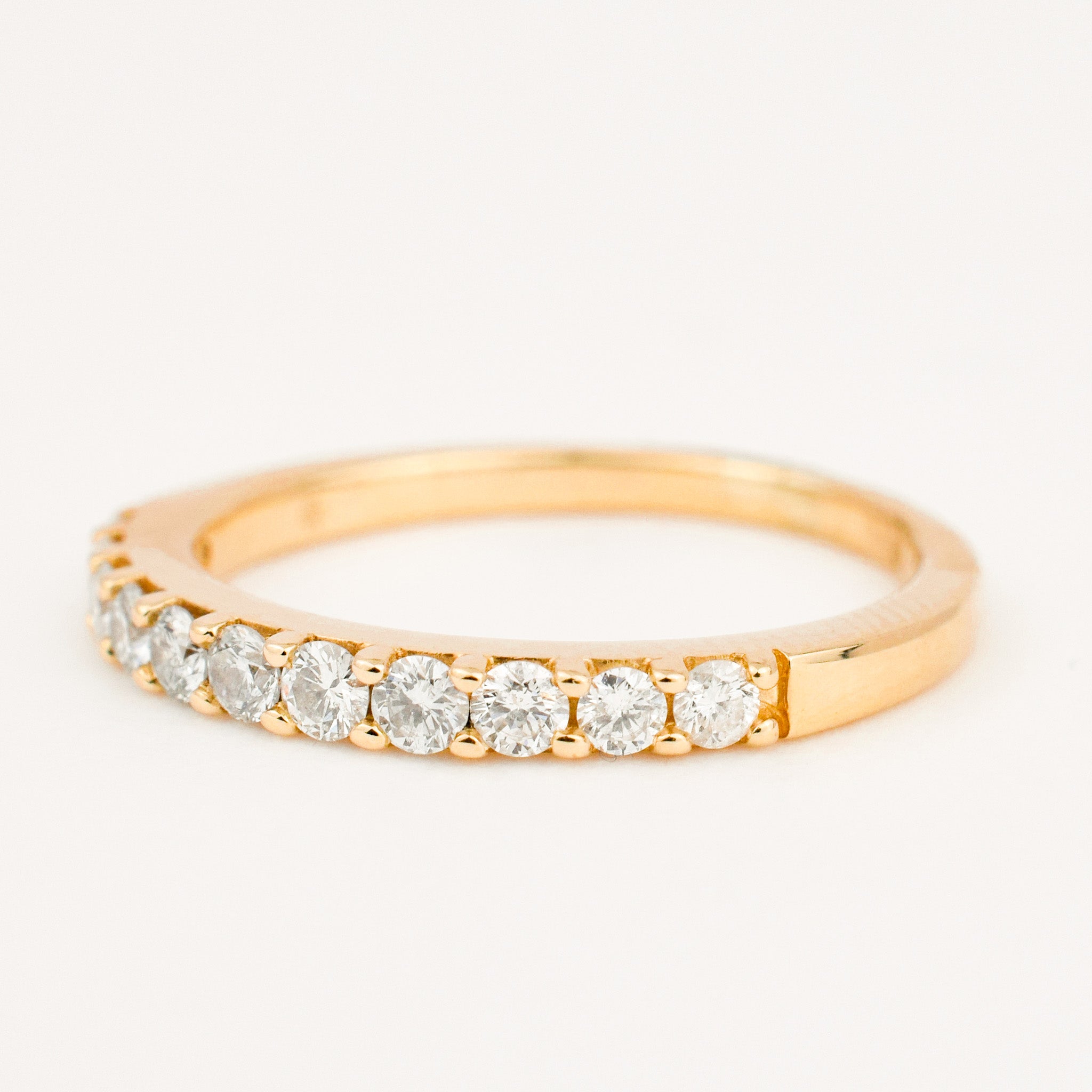 vintage 0.5 ct Half Eternity Diamond Band, wedding band