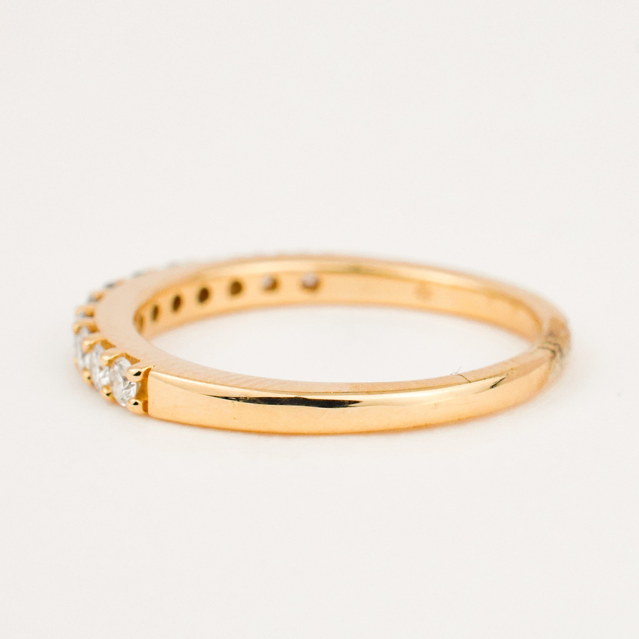 vintage 0.5 ct Half Eternity Diamond Band, wedding band