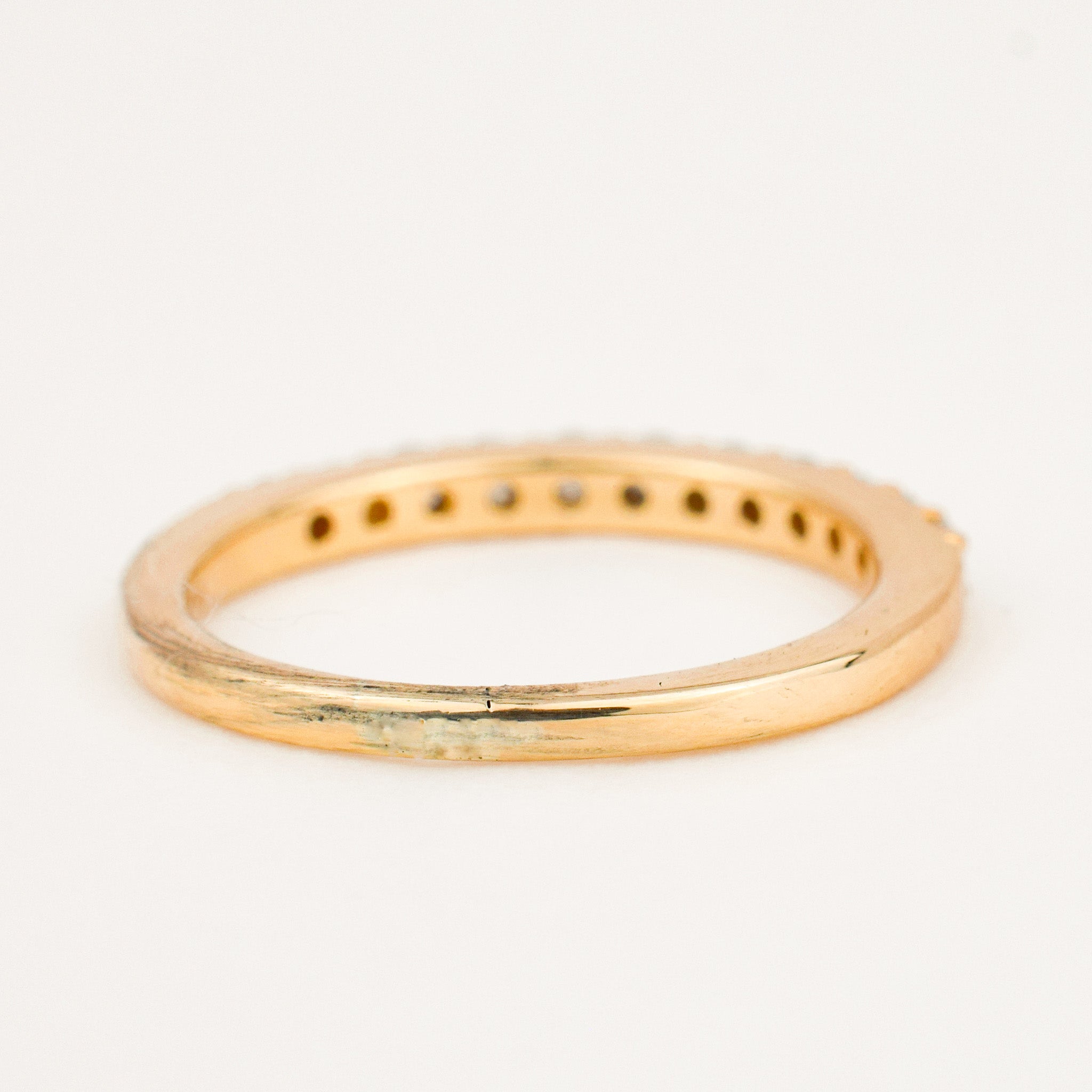 vintage 0.5 ct Half Eternity Diamond Band, wedding band