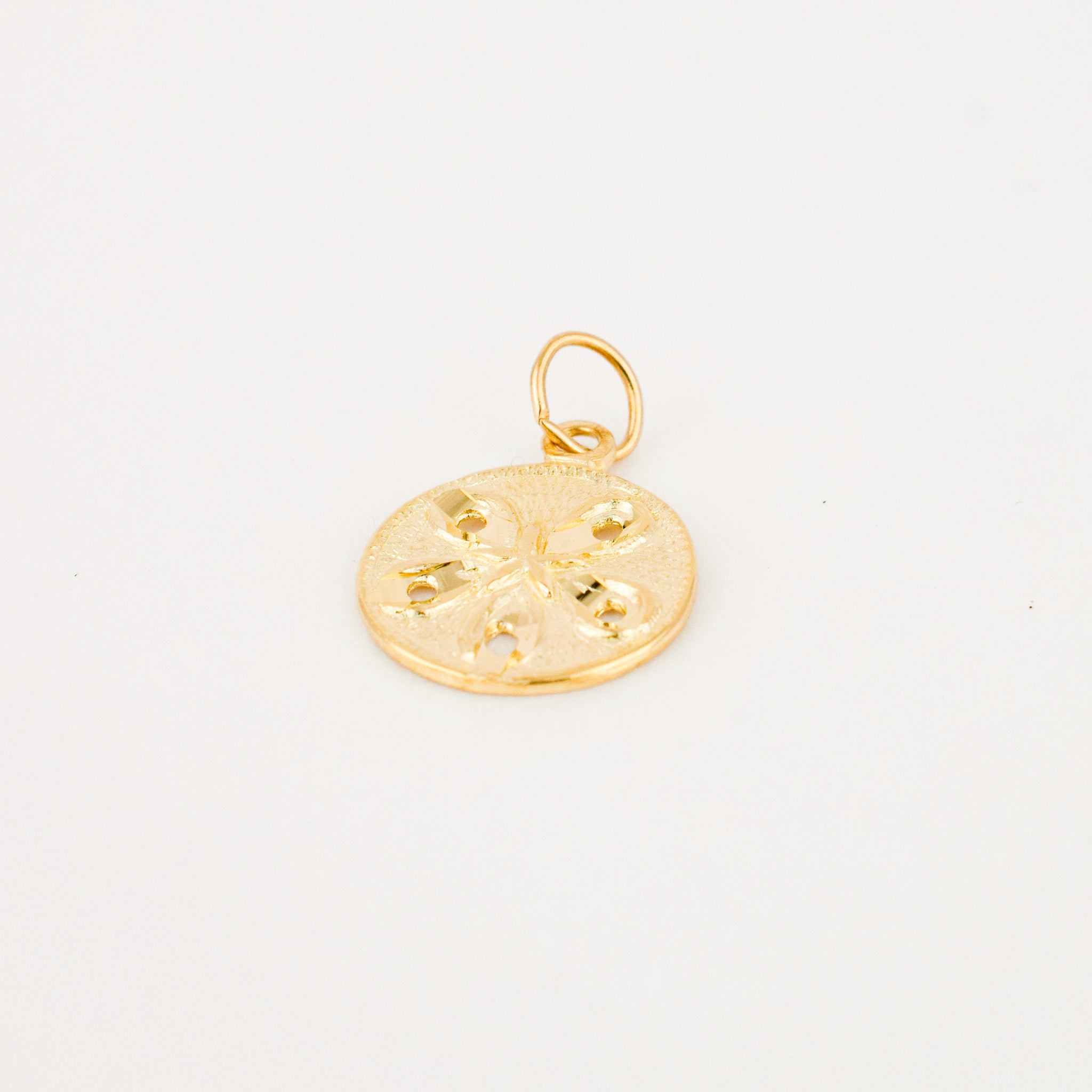 vintage gold sand dollar charm 