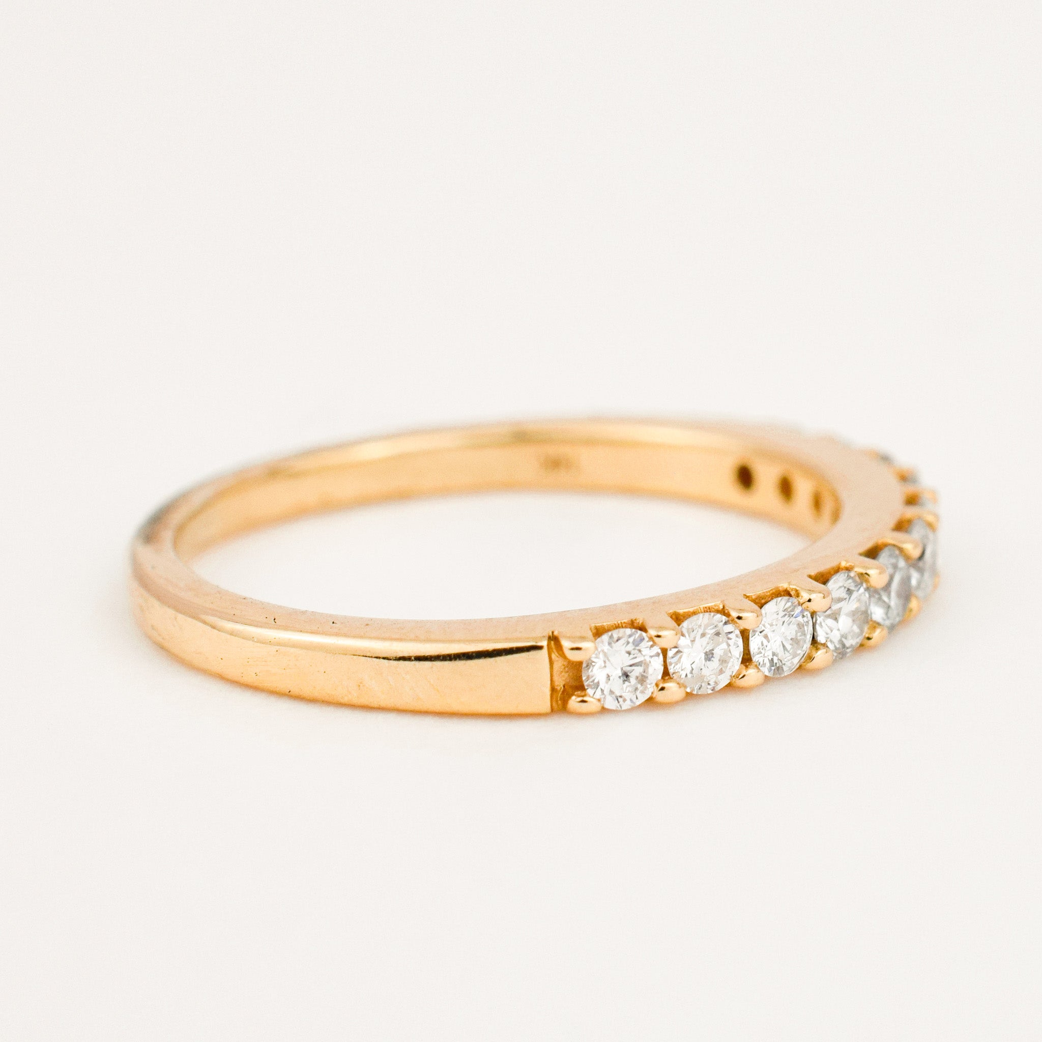vintage 0.5 ct Half Eternity Diamond Band, wedding band