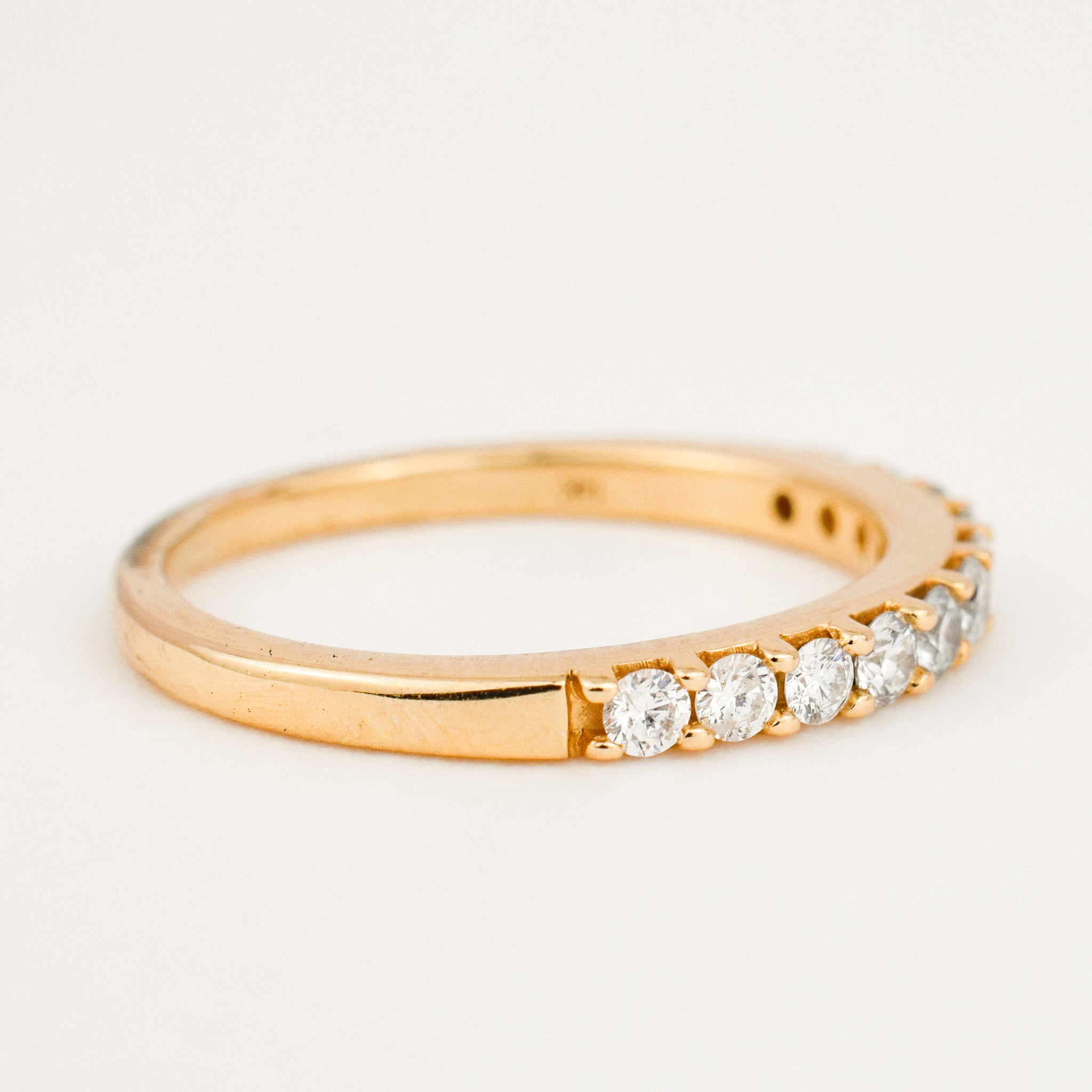 vintage 0.5 ct Half Eternity Diamond Band, wedding band