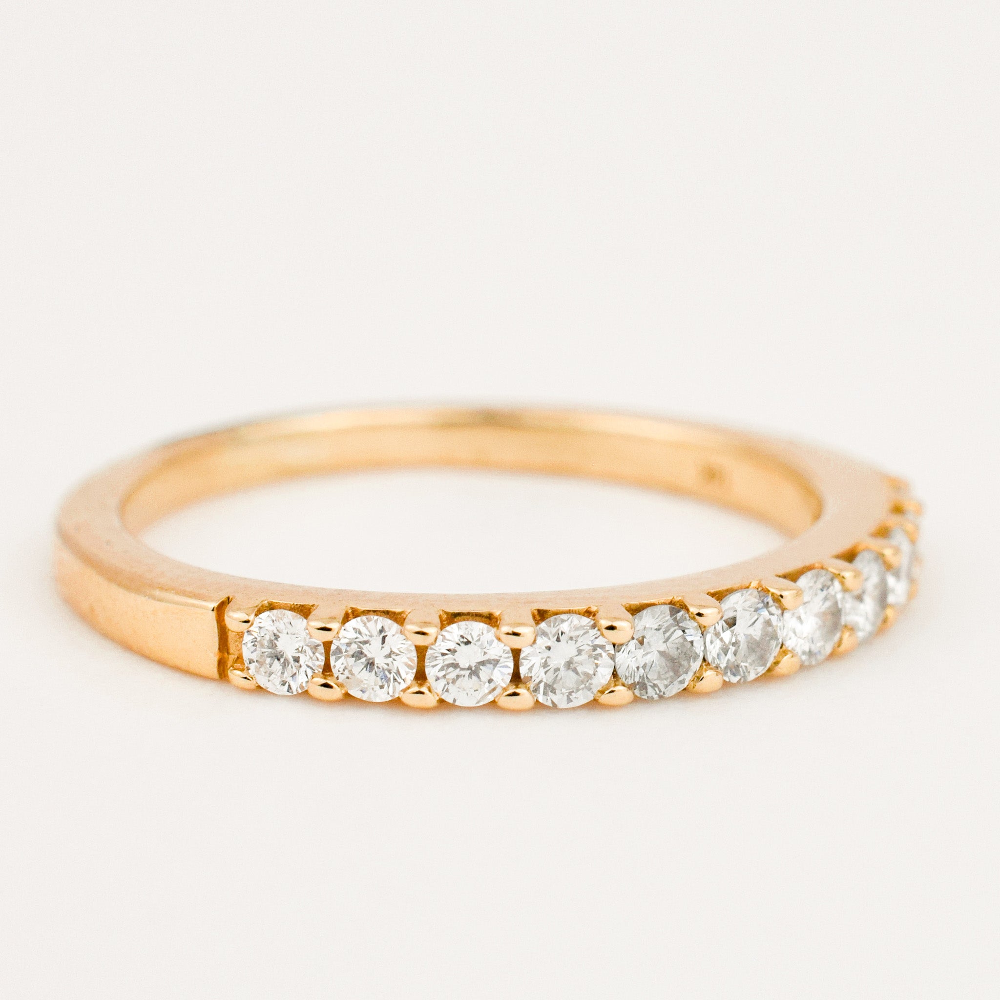 vintage 0.5 ct Half Eternity Diamond Band, wedding band