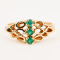 vintage emerald honeycomb ring 