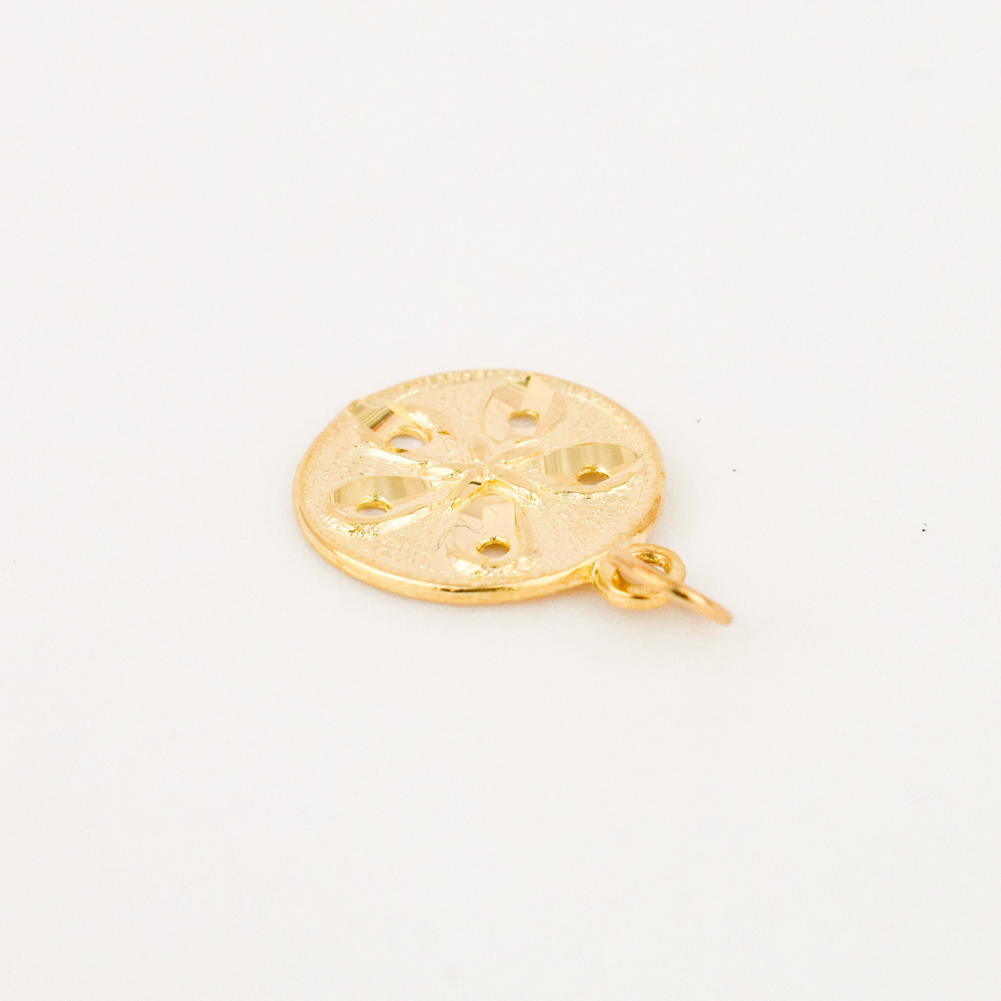 vintage gold sand dollar charm 
