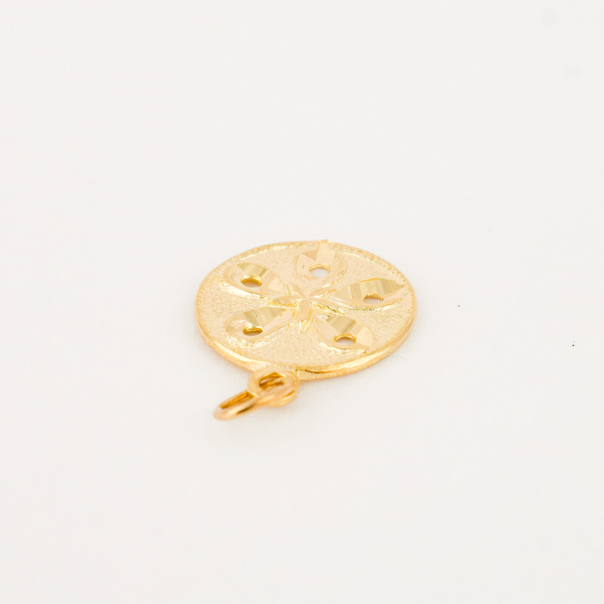 vintage gold sand dollar charm 