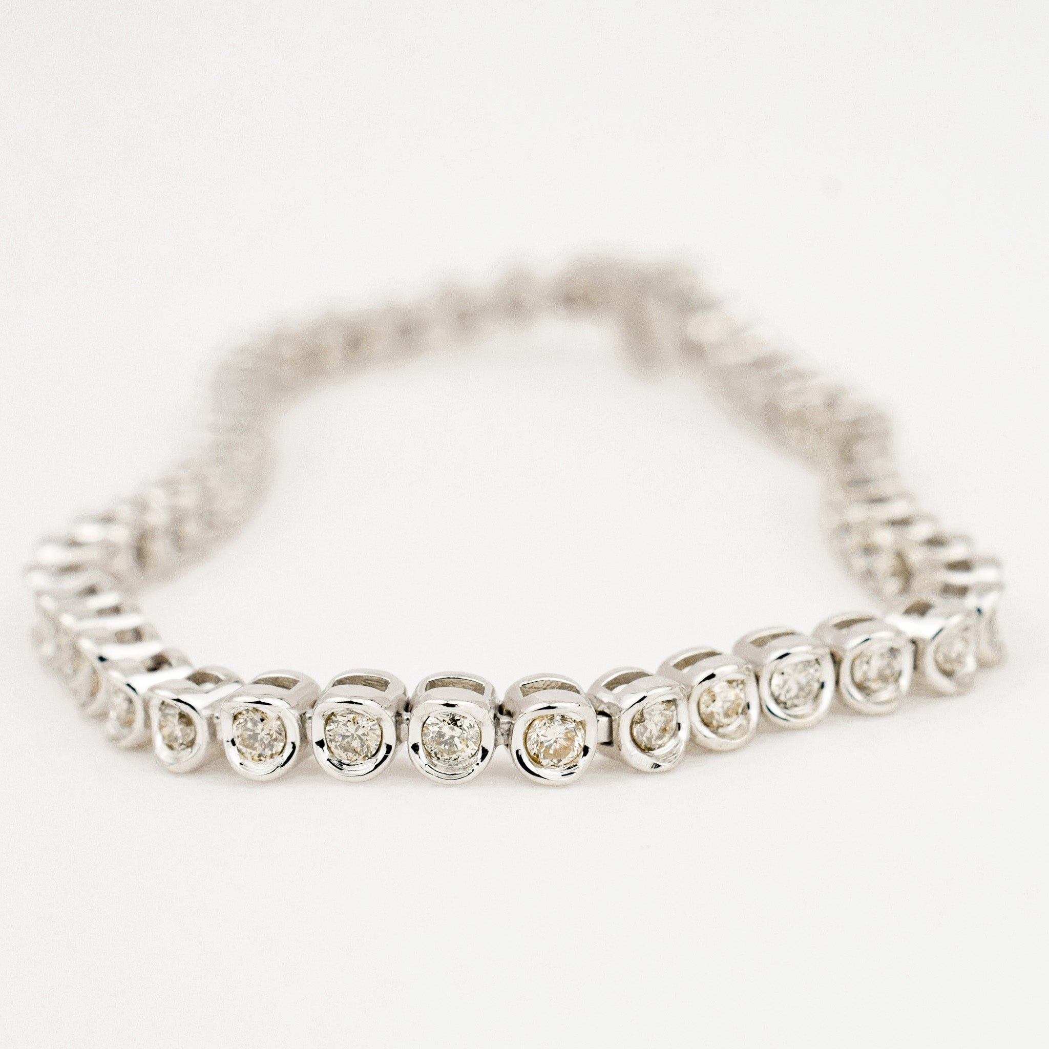 7" Scintillating Round Cut Diamond Tennis Bracelet