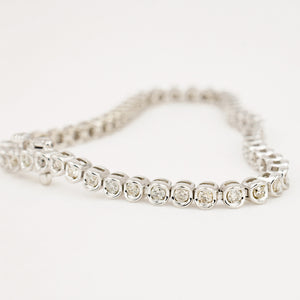 vintage 1.9 ct 7" Tennis Bracelet with 52 diamonds