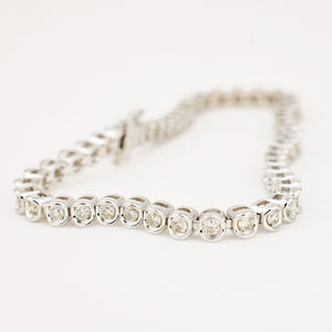 vintage 1.9 ct 7" Tennis Bracelet with 52 diamonds