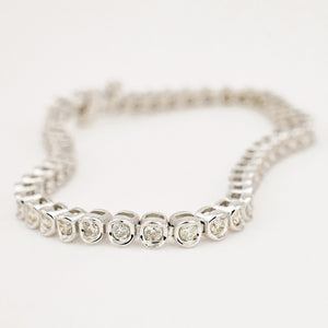 vintage 1.9 ct 7" Tennis Bracelet with 52 diamonds