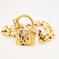 vintage 8" Chunky Rolo Bracelet with Lock Clasp