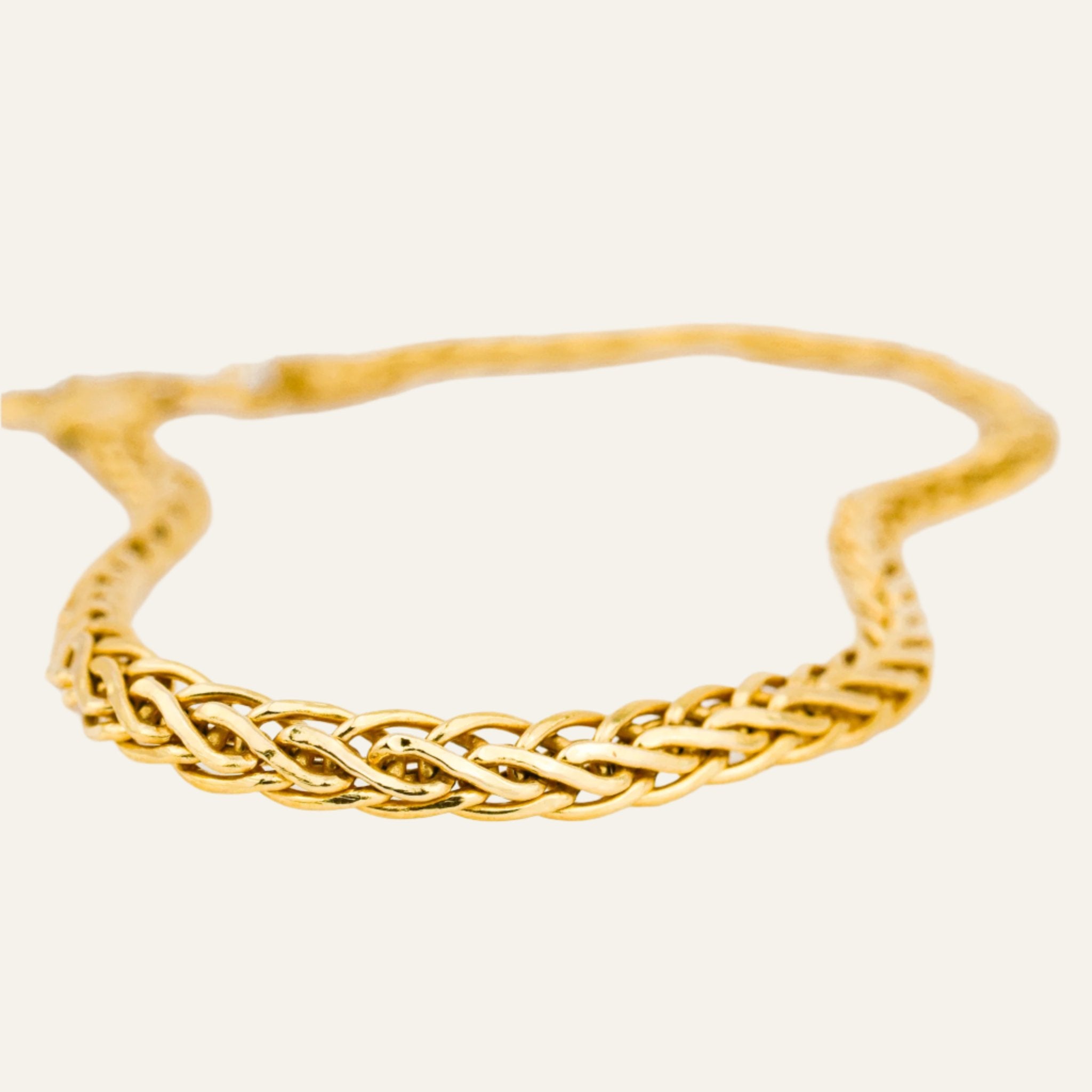 vintage 10k 7.5" Flat Wheat Link Bracelet