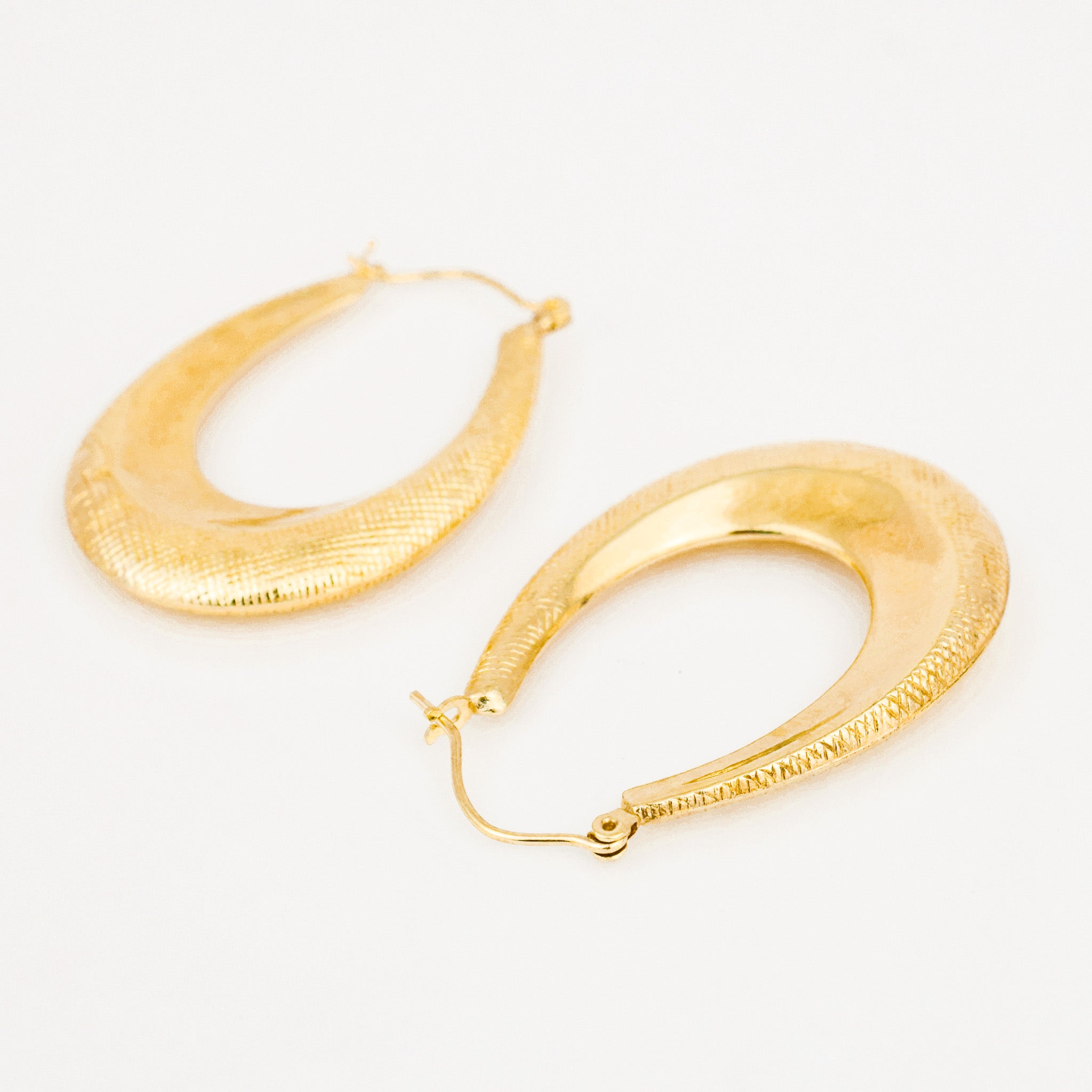 vintage 39mm Sculptural Hoops