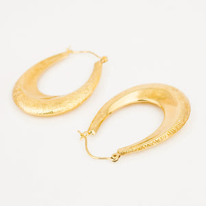 vintage 39mm Sculptural Hoops