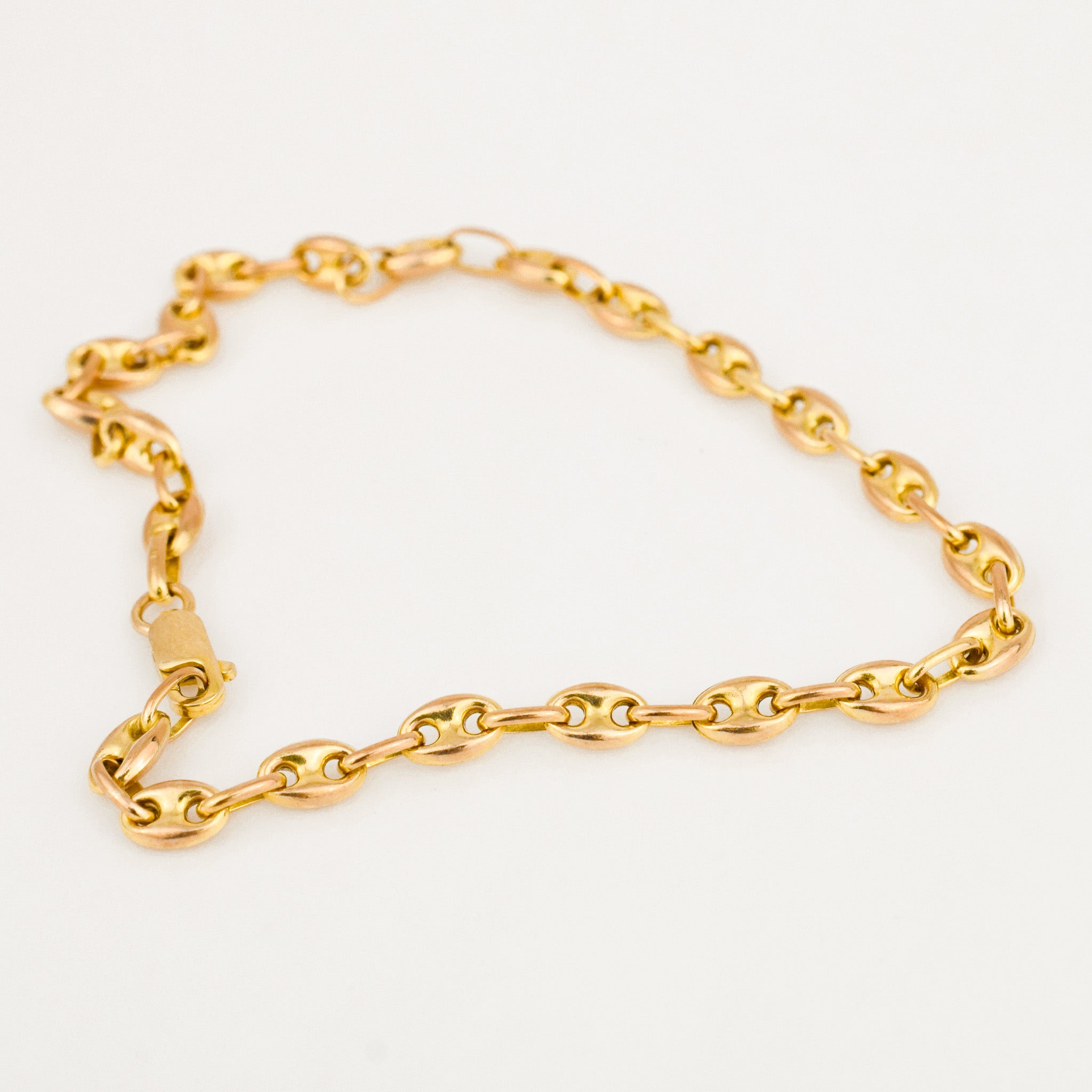 vintage 7.5" Puffy Mariner Chain Bracelet