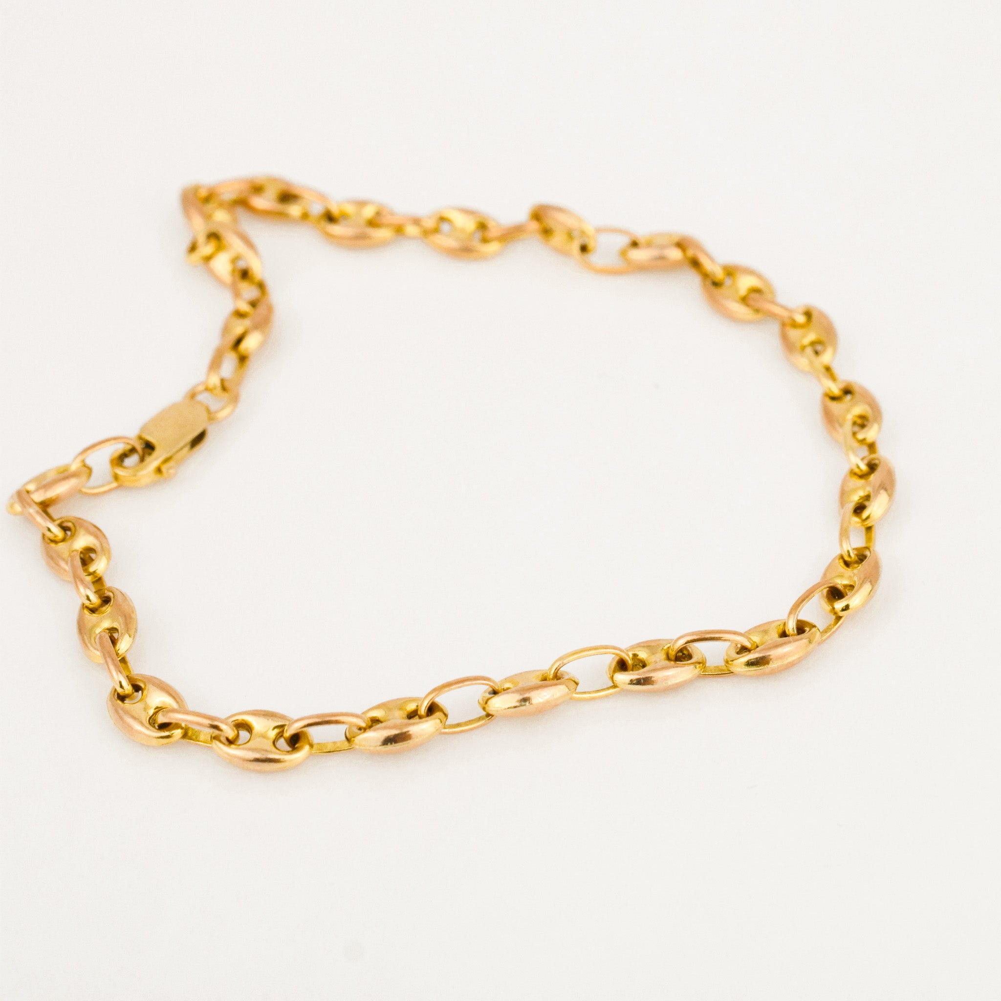 vintage 7.5" Puffy Mariner Chain Bracelet