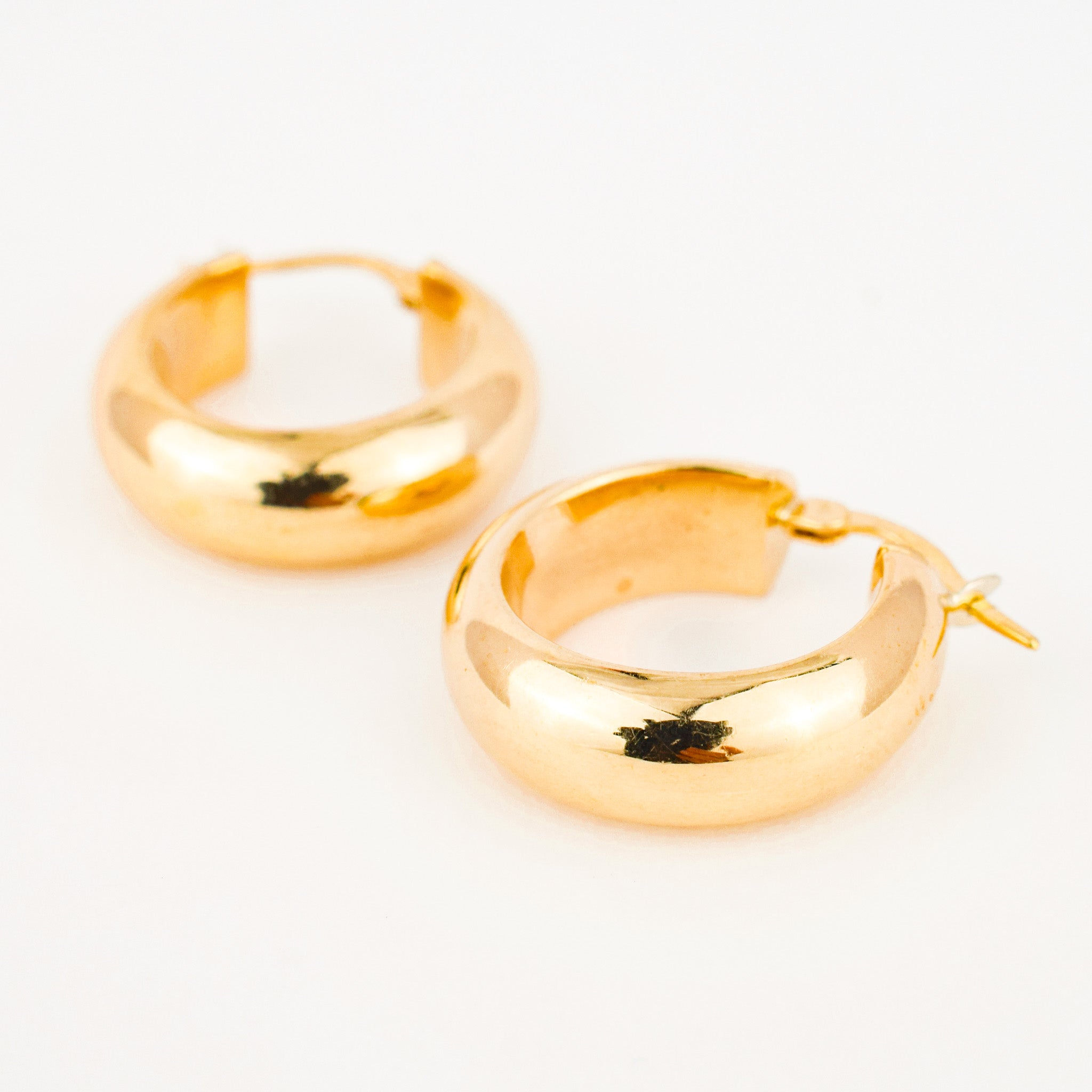 22.1 mm Puffy Gold Hoops