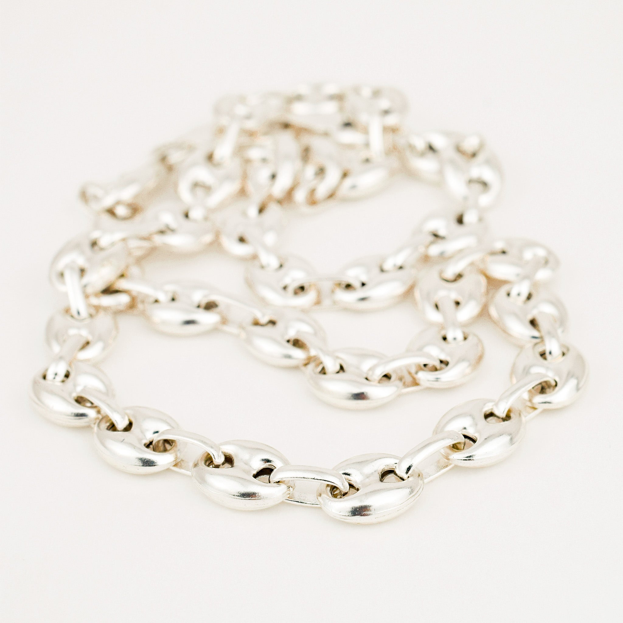 vintage 18" Gucci Link Silver Necklace