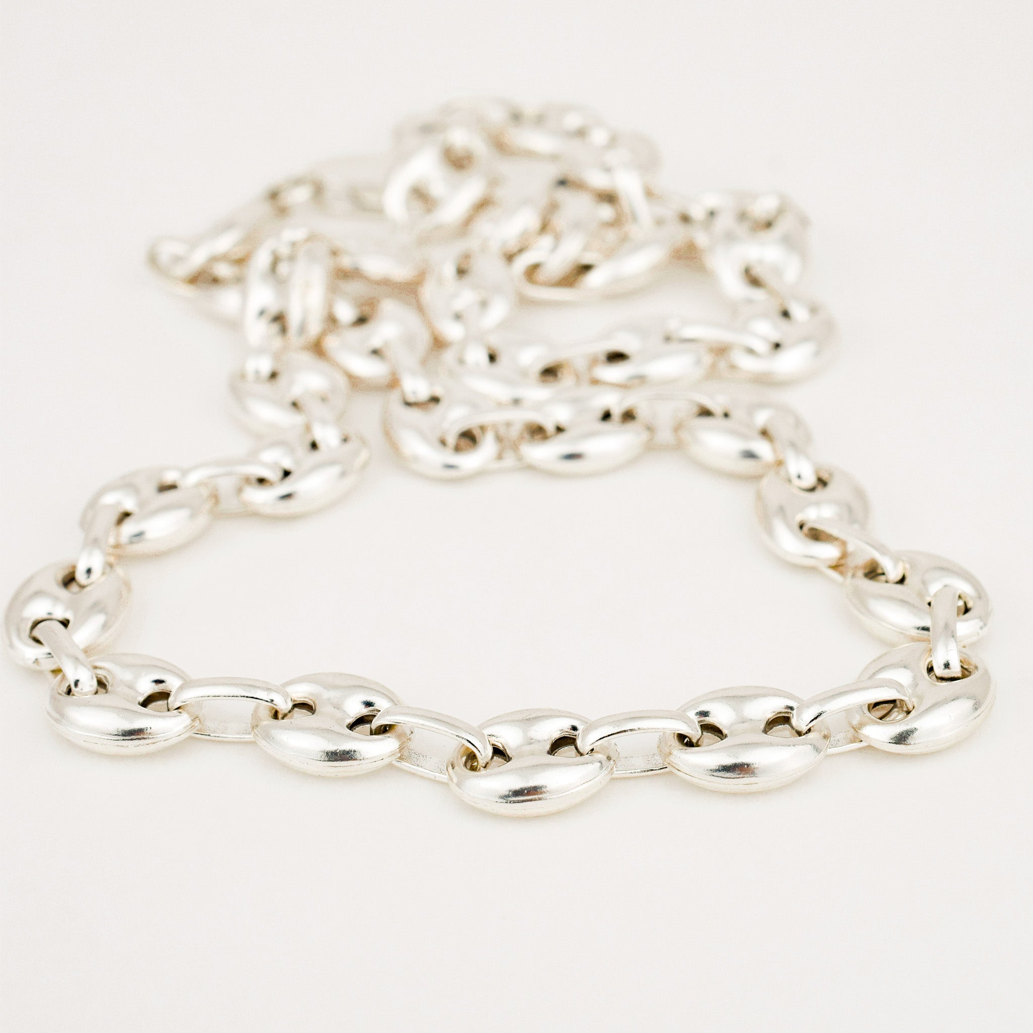 vintage 18" Gucci Link Silver Necklace