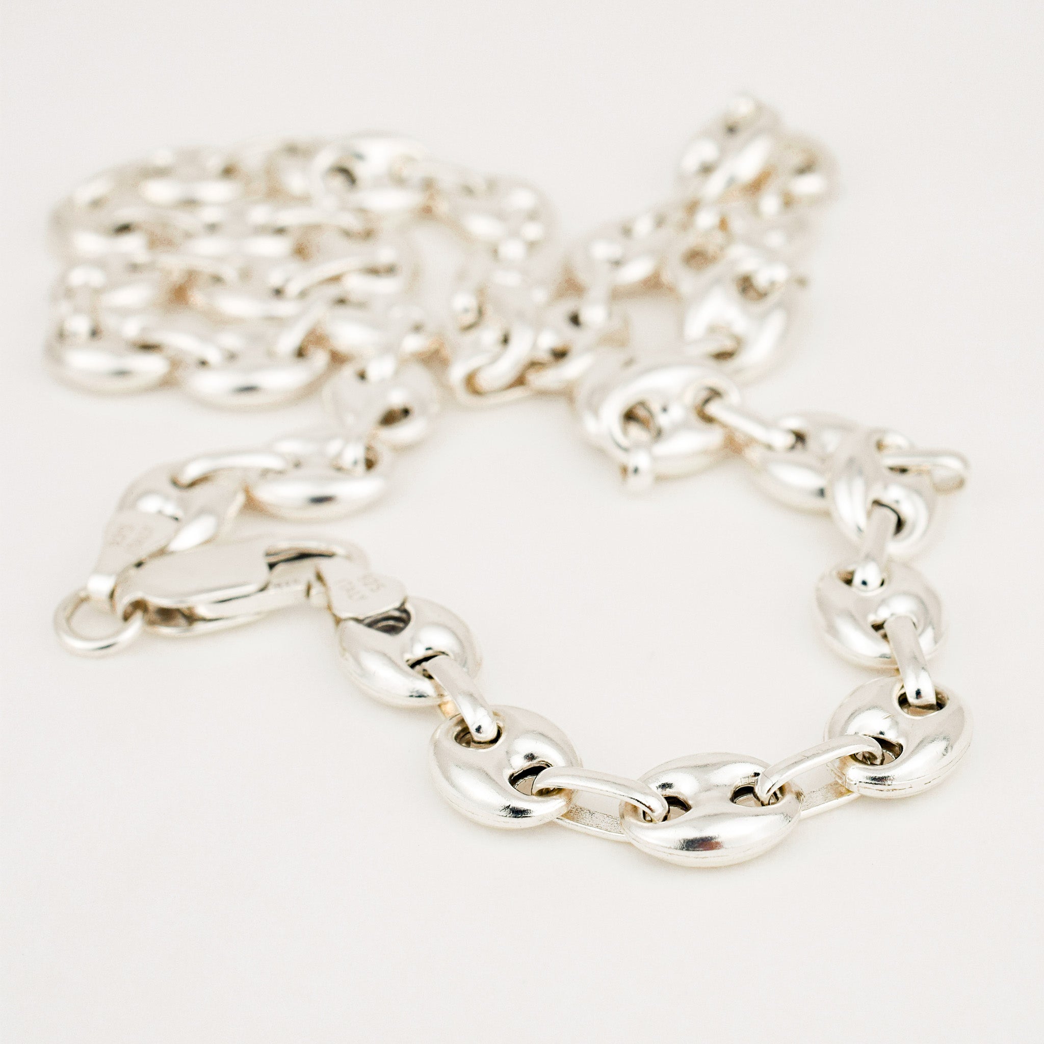 vintage 18" Gucci Link Silver Necklace