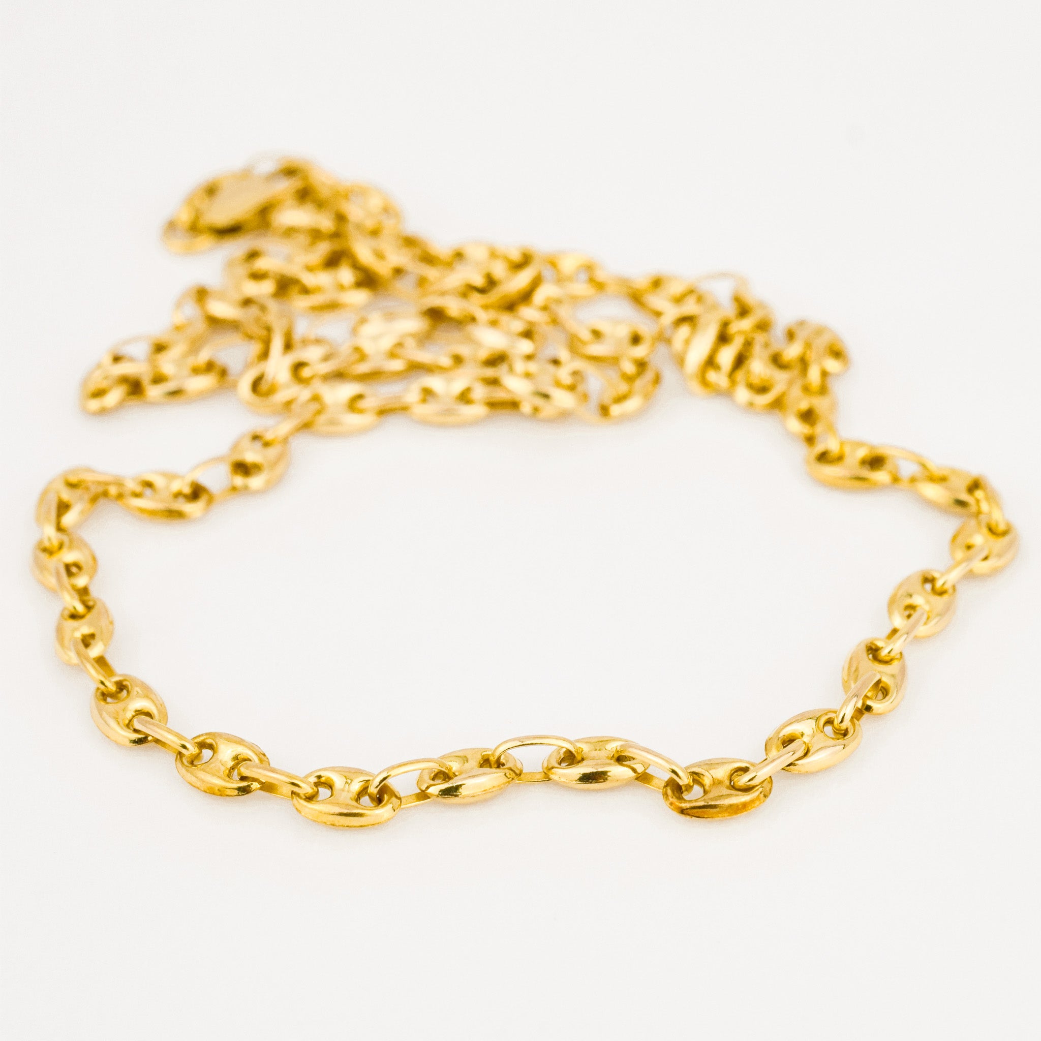 vintage 18.25" Puffy Mariner Link Necklace