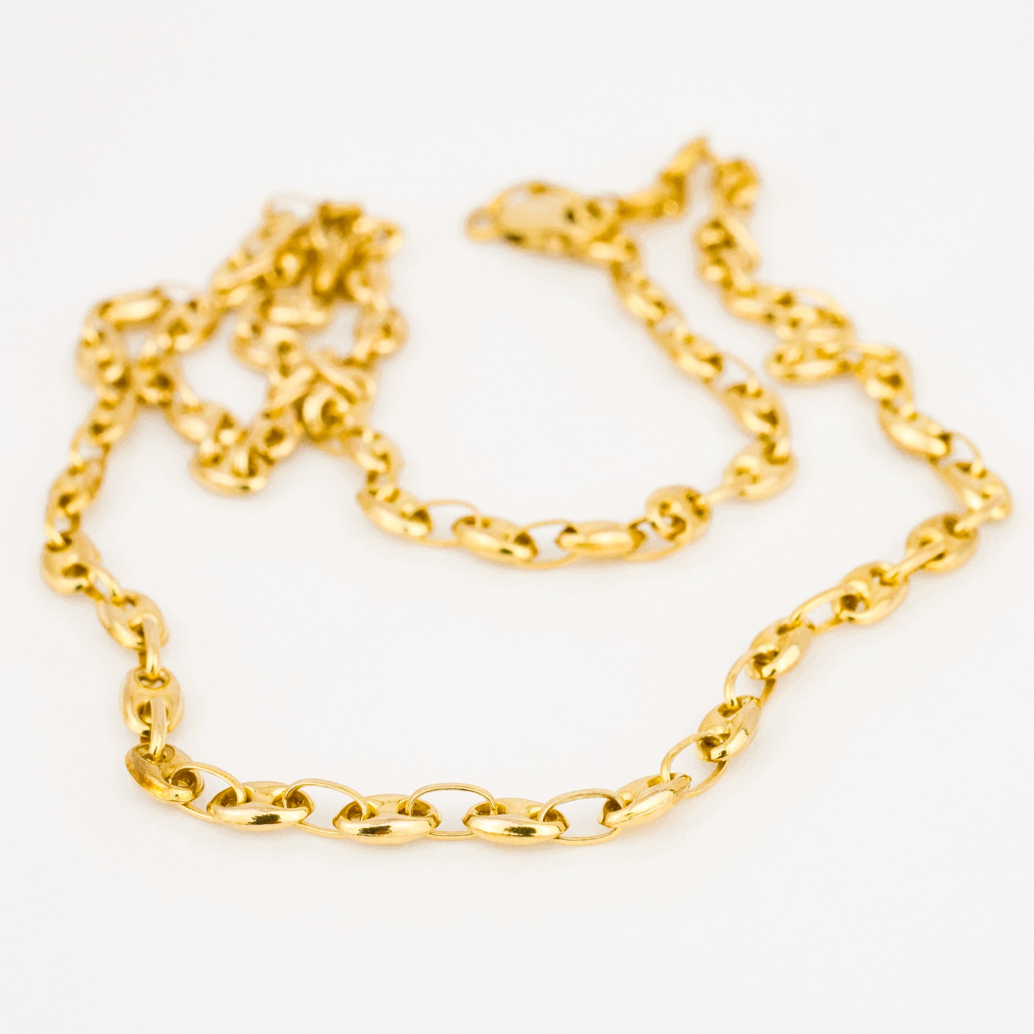 vintage 18.25" Puffy Mariner Link Necklace