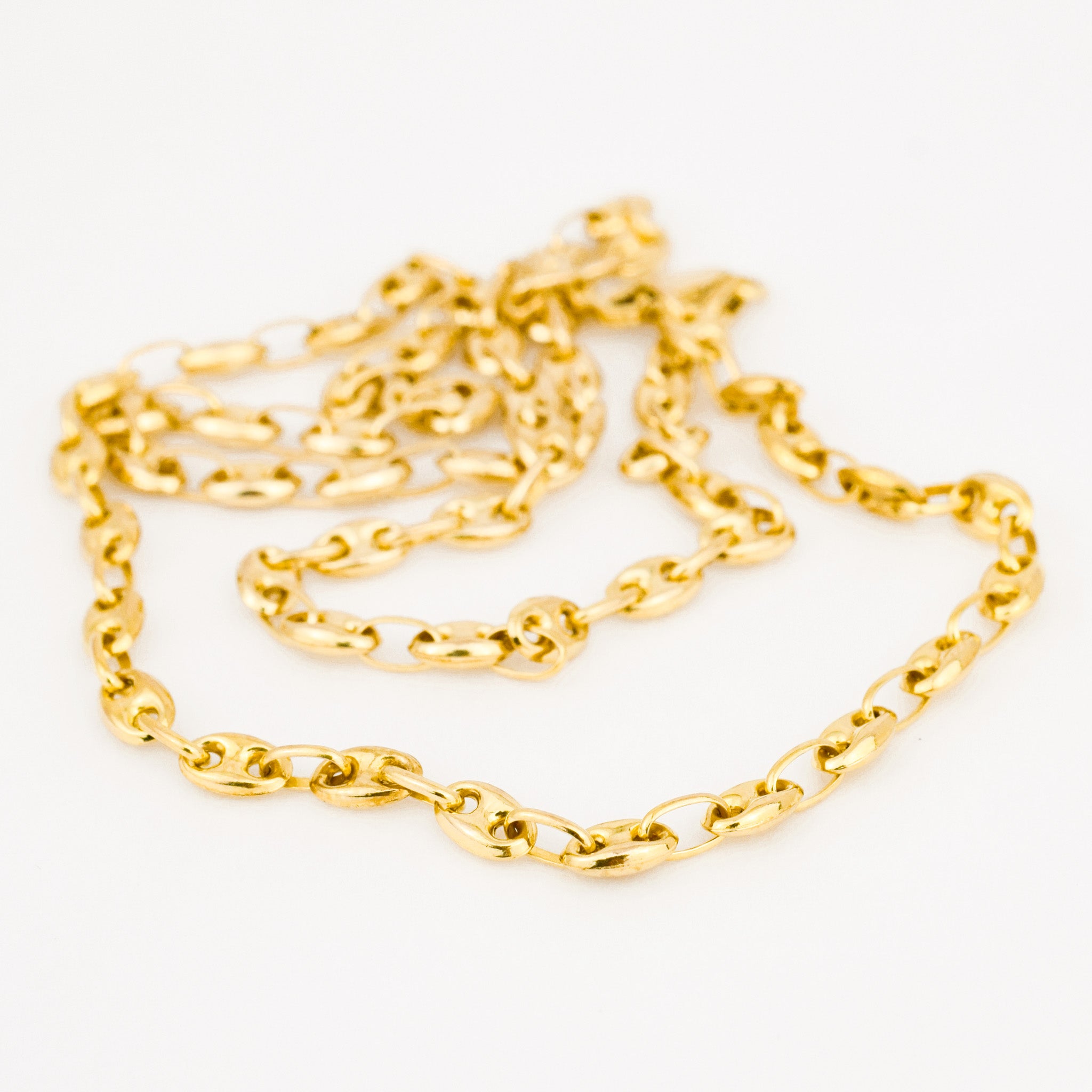 vintage 18.25" Puffy Mariner Link Necklace