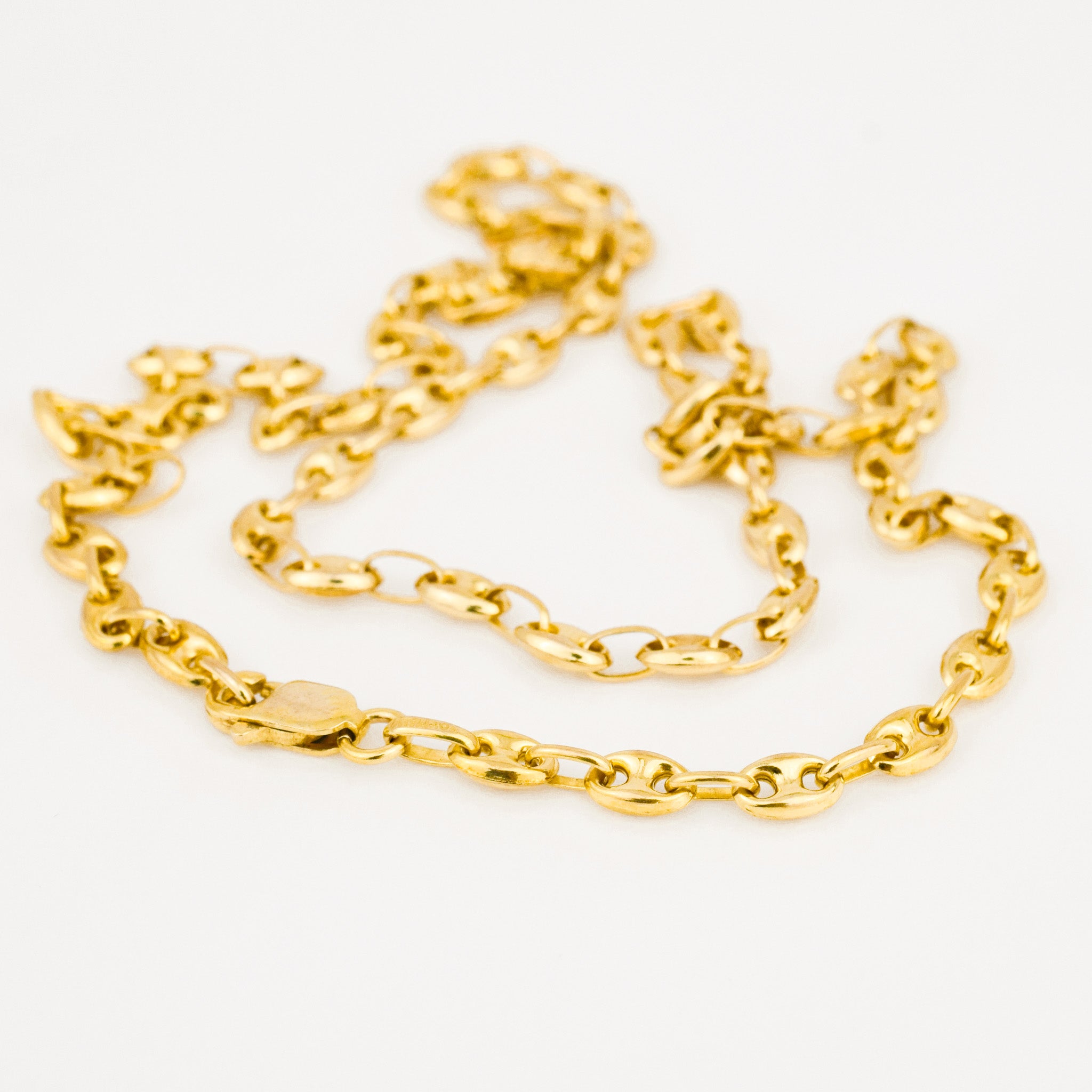 vintage 18.25" Puffy Mariner Link Necklace