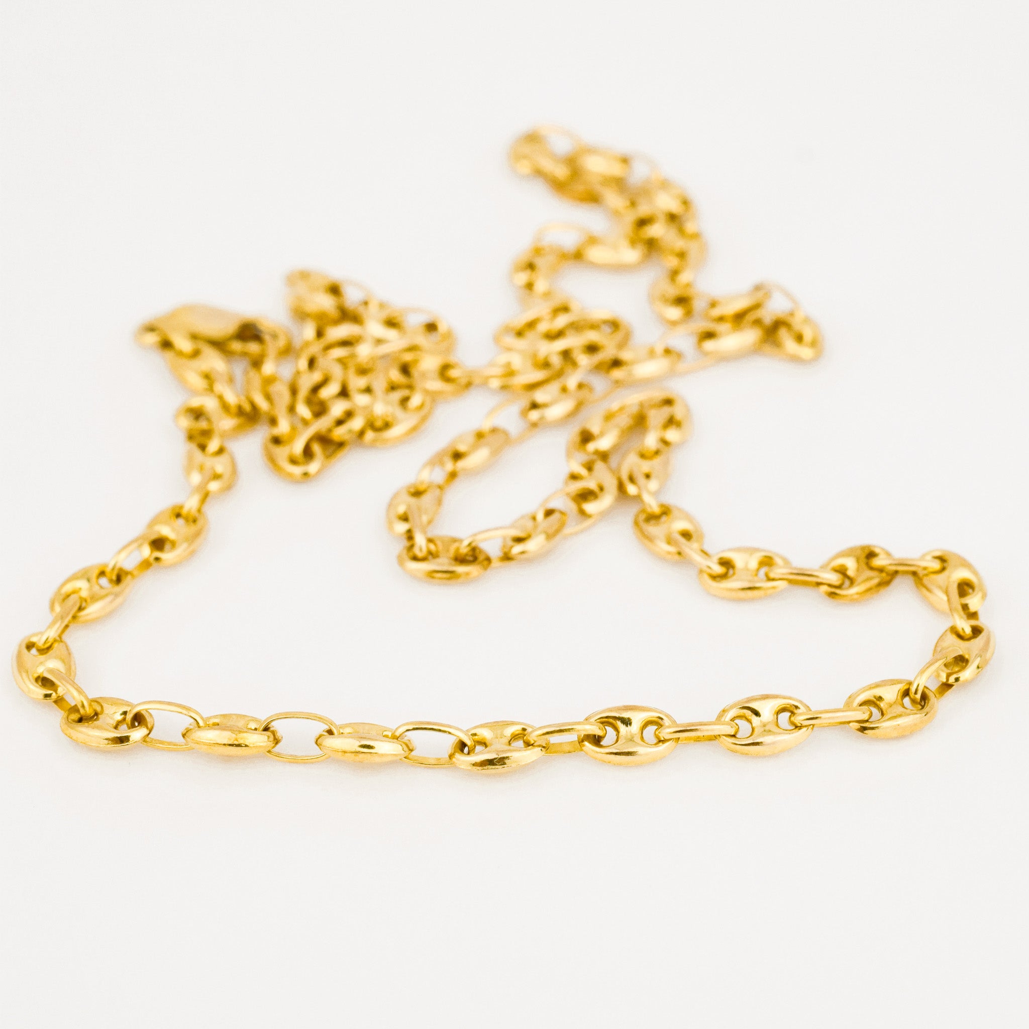 vintage 18.25" Puffy Mariner Link Necklace
