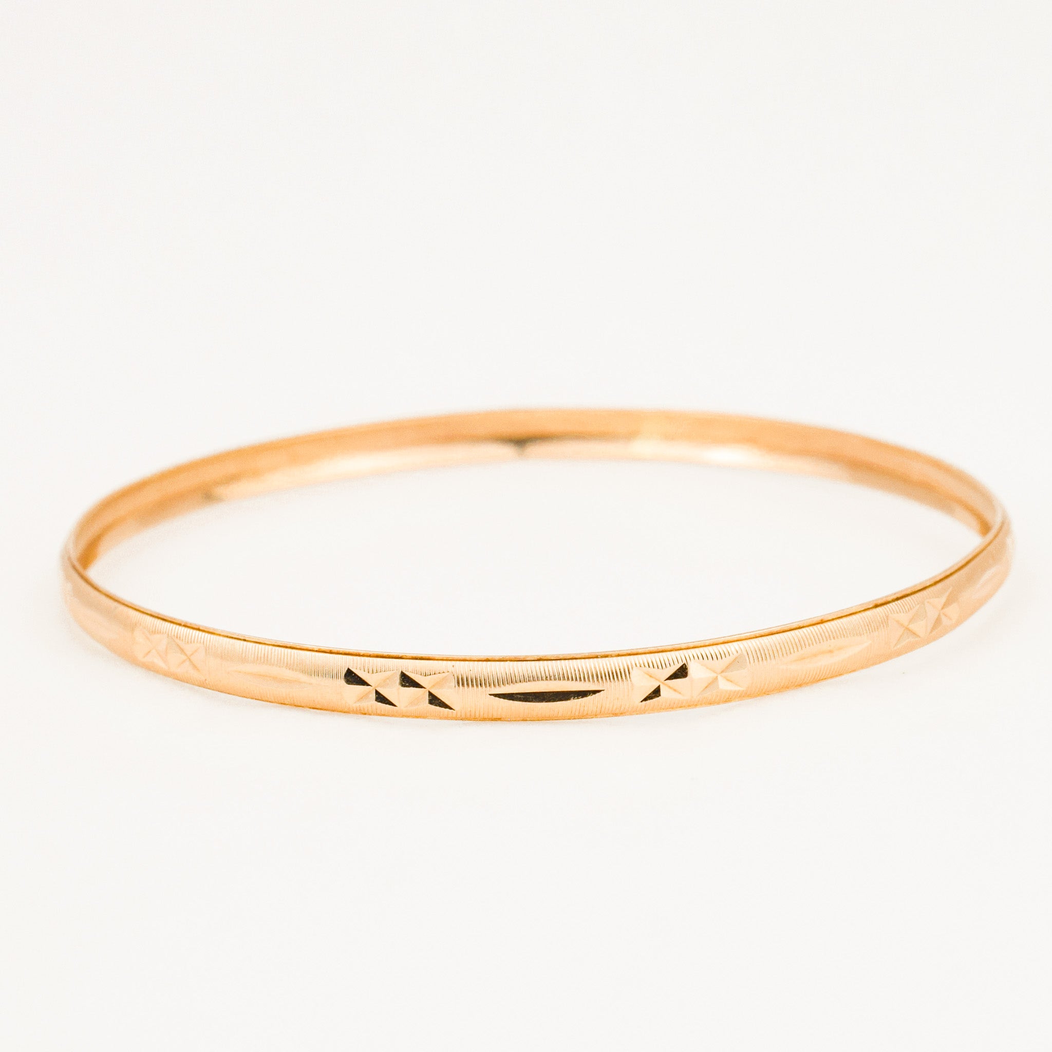 65.3 mm Etched Gold Bangle Bracelet