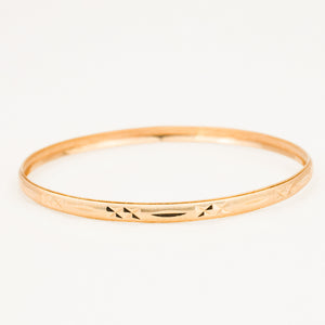 65.3 mm Etched Gold Bangle Bracelet