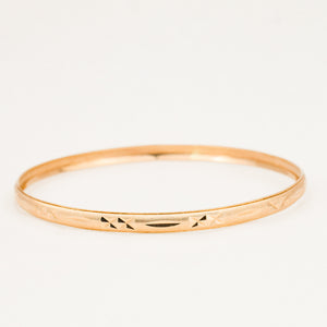 65.3 mm Etched Gold Bangle Bracelet