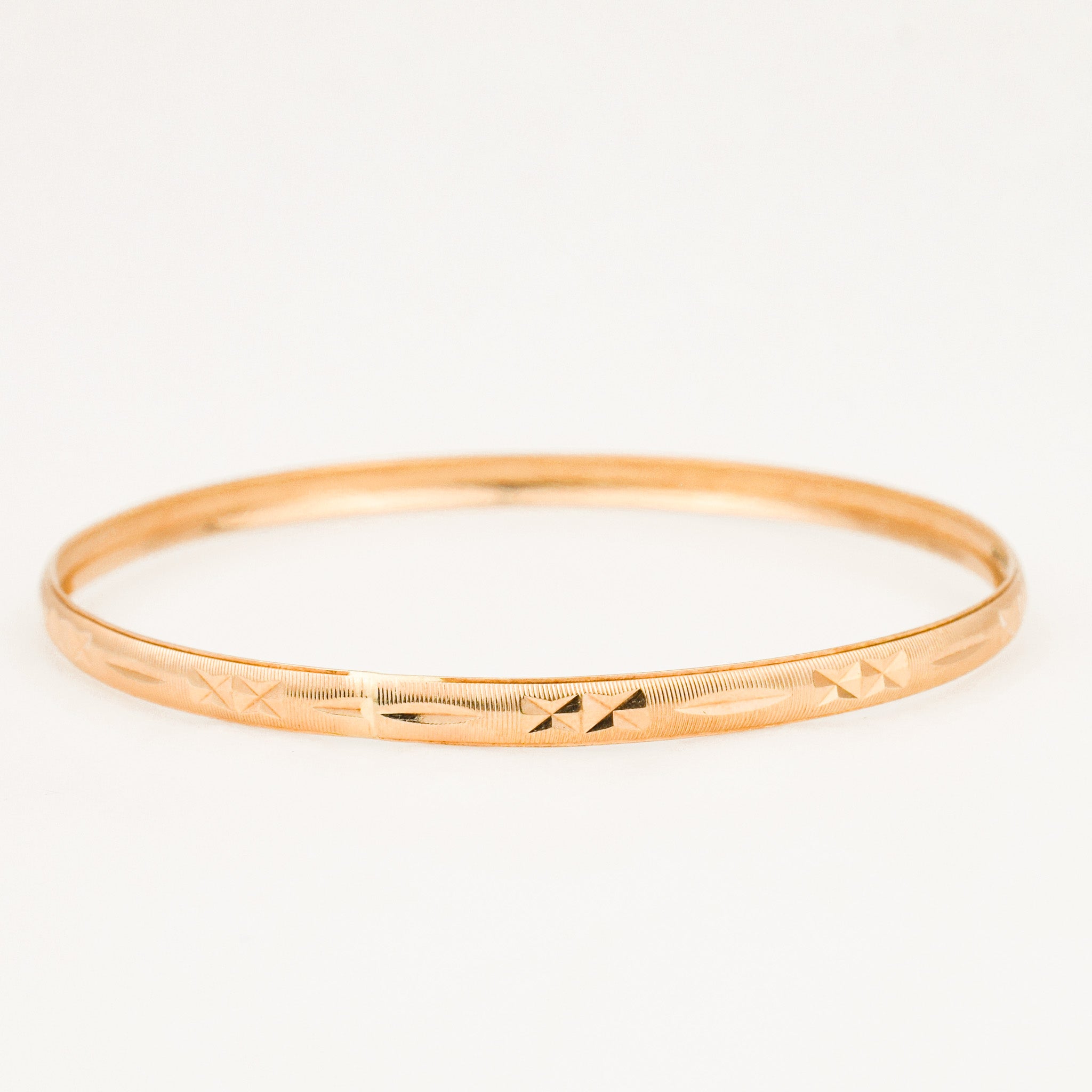 65.3 mm Etched Gold Bangle Bracelet