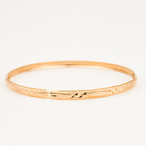 65.3 mm Etched Gold Bangle Bracelet