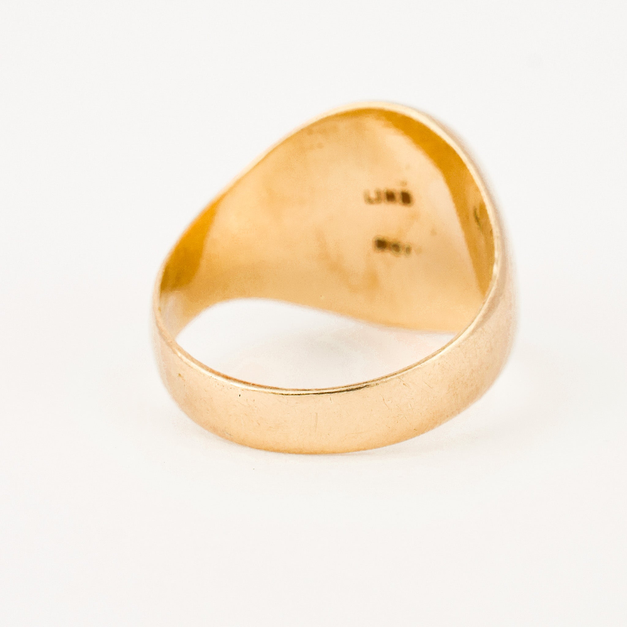 vintage gold family crest ring