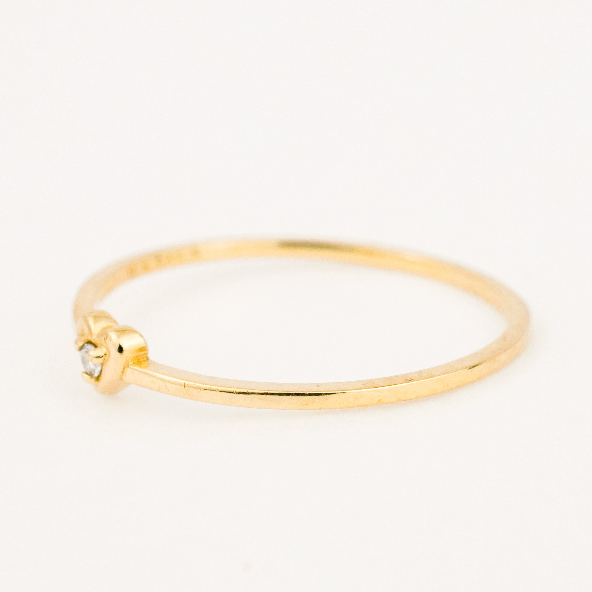 Dainty Diamond Heart Ring