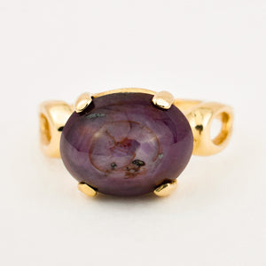 vintage Natural Star Ruby Cabochon Ring