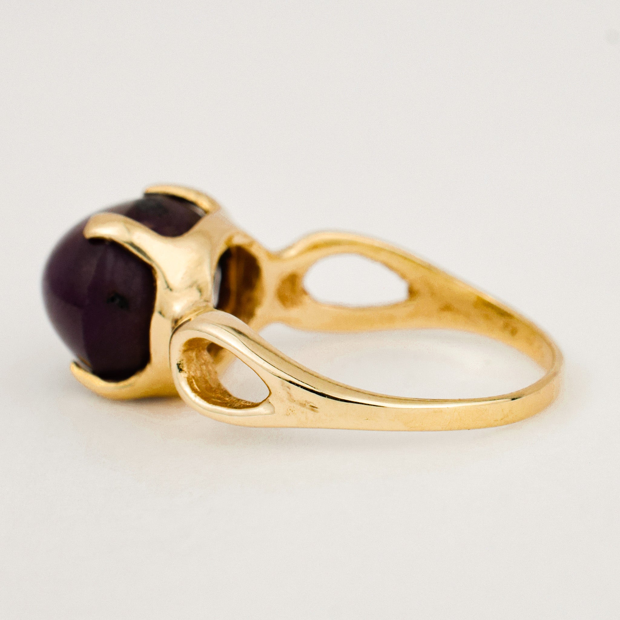 Natural Star Ruby Cabochon Ring