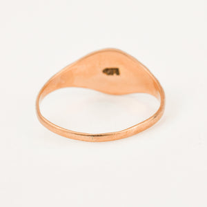 vintage gold 'L' Signet Ring