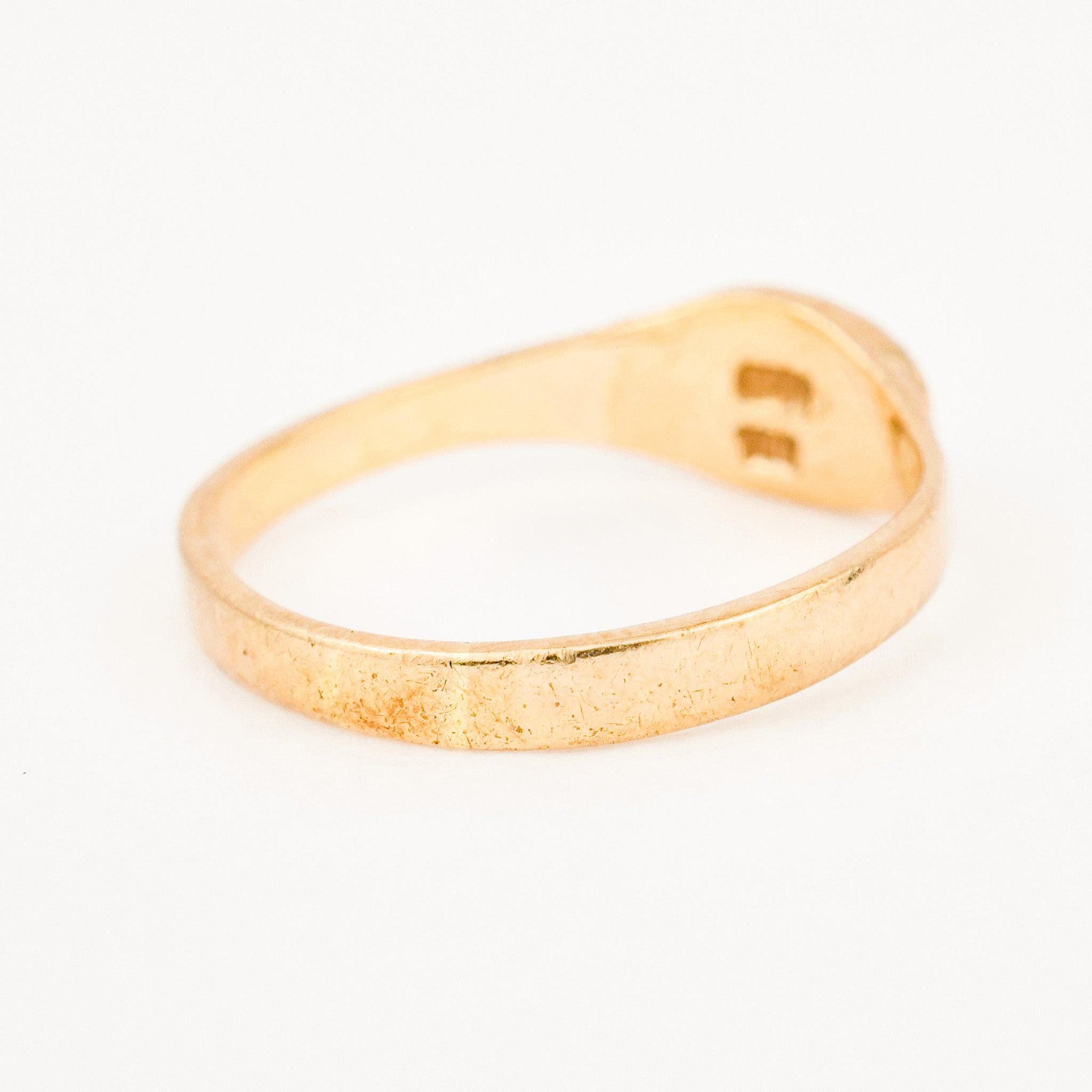 vintage gold 'J' Signet Ring