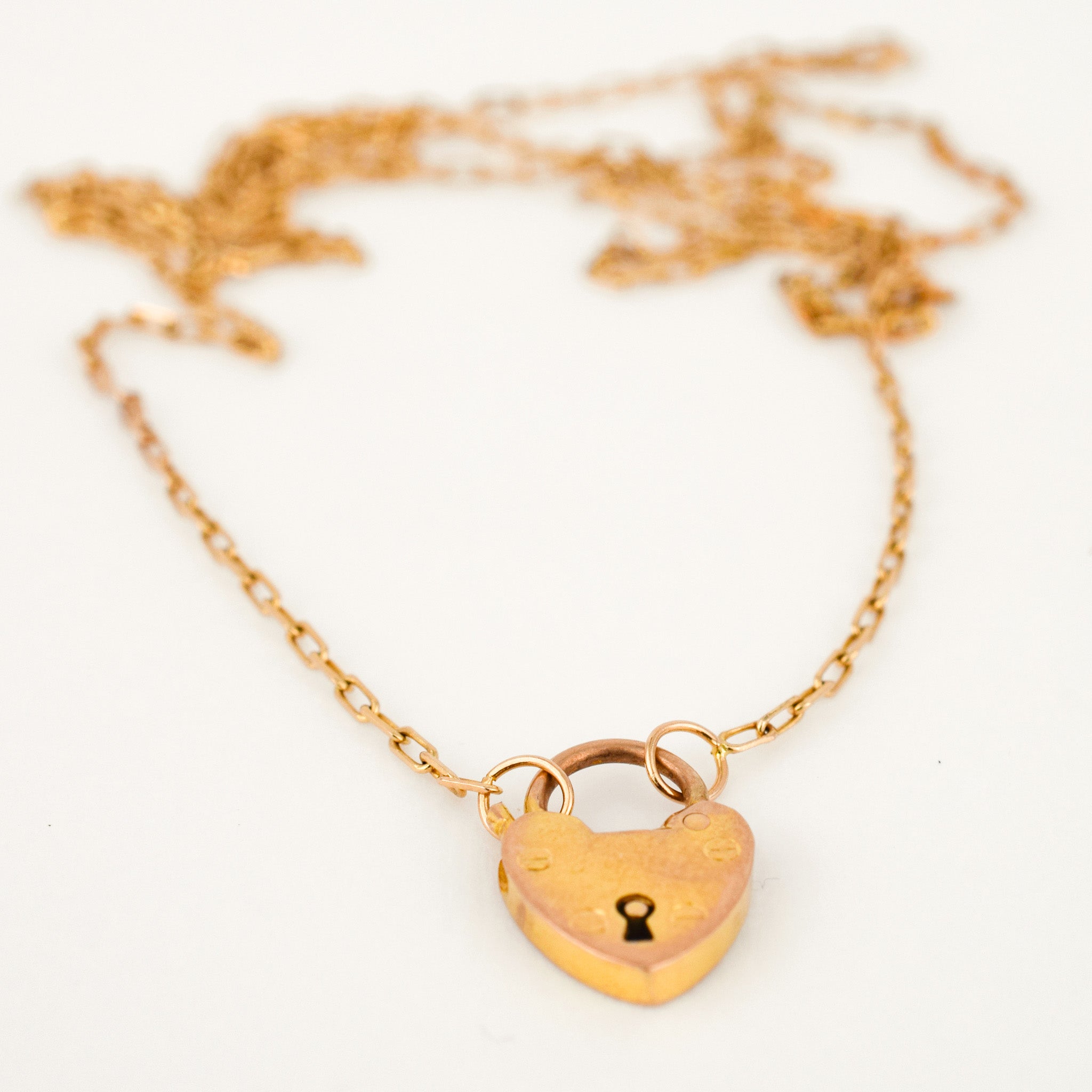 Antique Heart Padlock Clasp Conversion Necklace