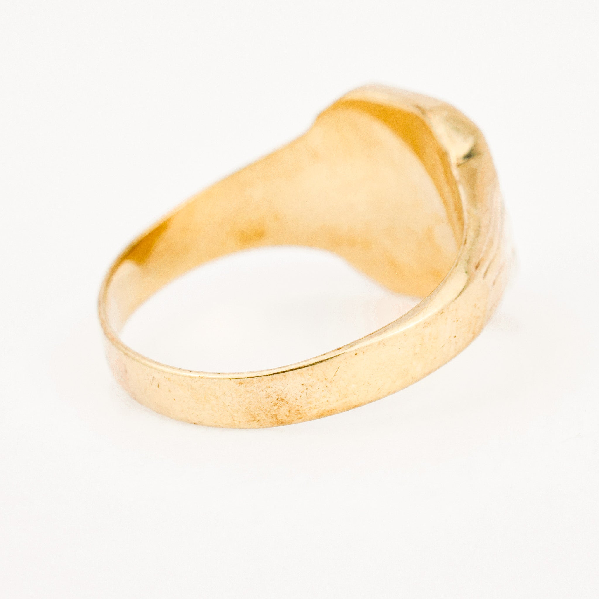 vintage gold 'EZ' Signet Ring